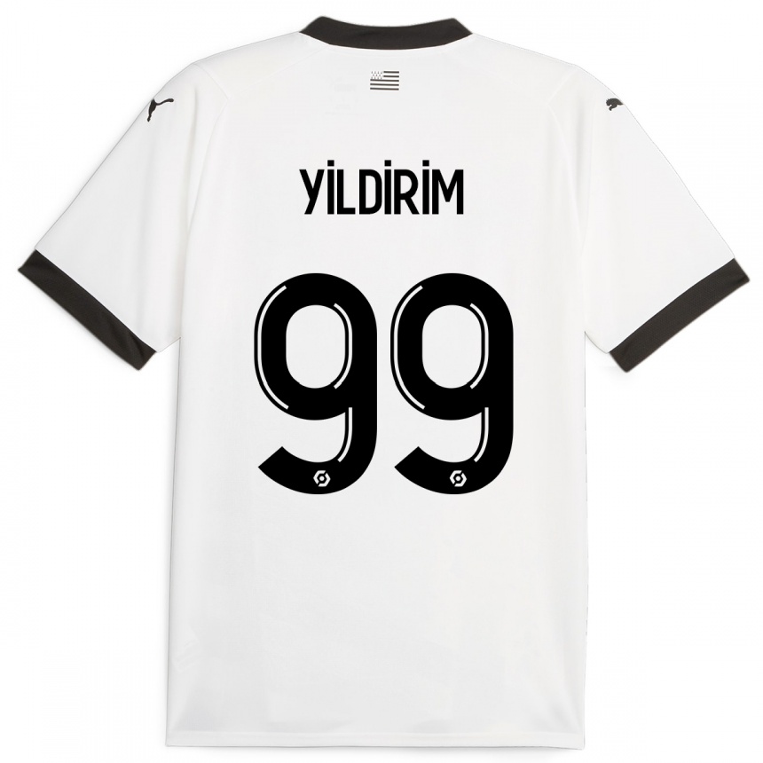 Kinder Fußball Bertuğ Yıldırım #99 Weiß Auswärtstrikot Trikot 2023/24 T-Shirt Luxemburg