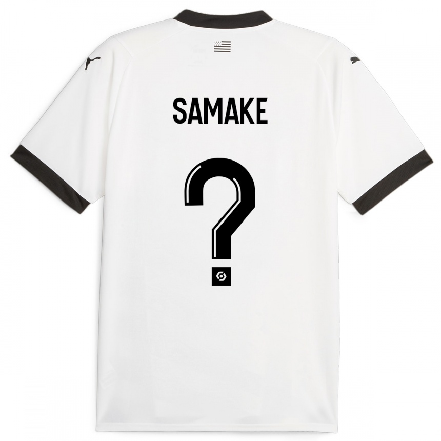 Kinder Fußball Wilson Samaké #0 Weiß Auswärtstrikot Trikot 2023/24 T-Shirt Luxemburg