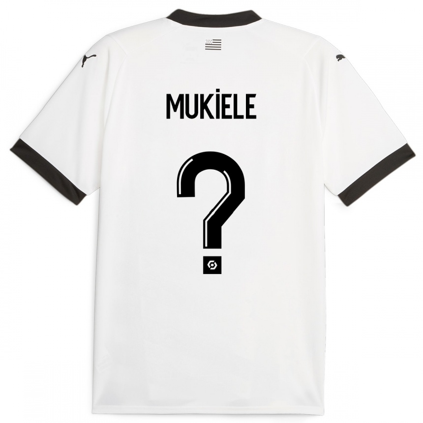 Kinder Fußball Nordan Mukiele #0 Weiß Auswärtstrikot Trikot 2023/24 T-Shirt Luxemburg