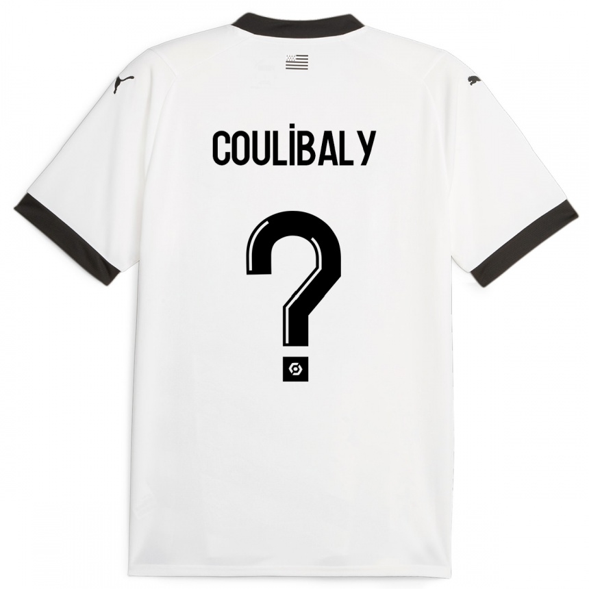 Kinder Fußball Joël Coulibaly #0 Weiß Auswärtstrikot Trikot 2023/24 T-Shirt Luxemburg