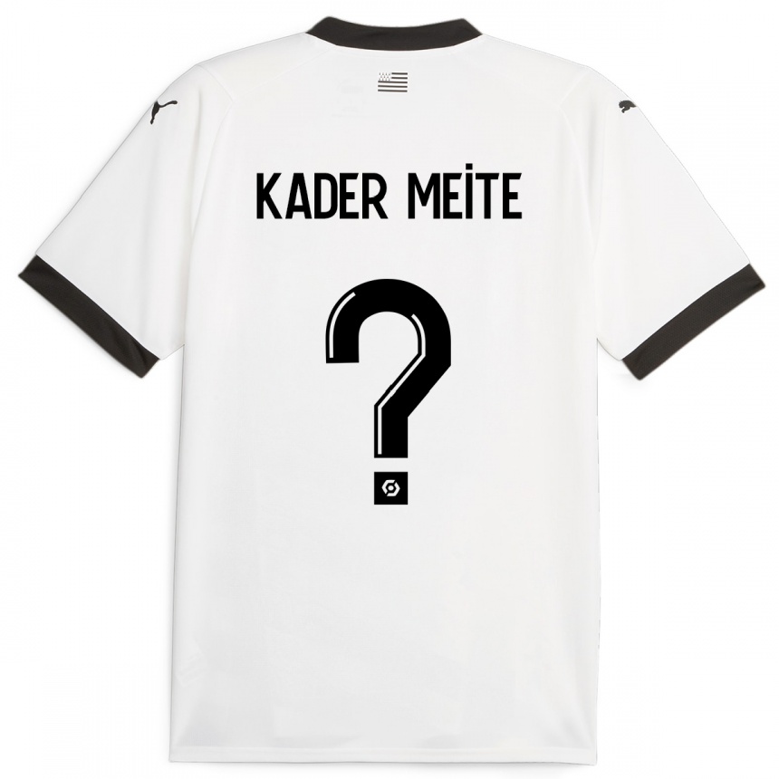 Kinder Fußball Mohamed Kader Meïté #0 Weiß Auswärtstrikot Trikot 2023/24 T-Shirt Luxemburg