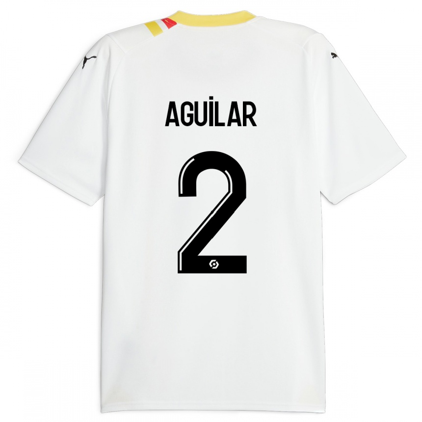 Kinder Fußball Ruben Aguilar #2 Schwarz Auswärtstrikot Trikot 2023/24 T-Shirt Luxemburg