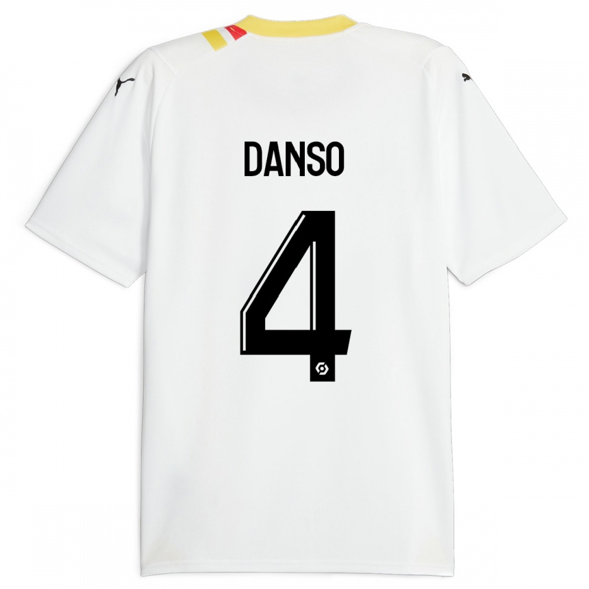 Kinder Fußball Kevin Danso #4 Schwarz Auswärtstrikot Trikot 2023/24 T-Shirt Luxemburg