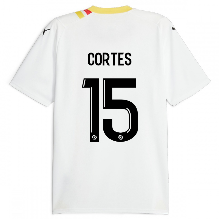 Kinder Fußball Óscar Cortés #15 Schwarz Auswärtstrikot Trikot 2023/24 T-Shirt Luxemburg