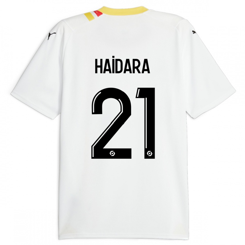 Kinder Fußball Massadio Haidara #21 Schwarz Auswärtstrikot Trikot 2023/24 T-Shirt Luxemburg