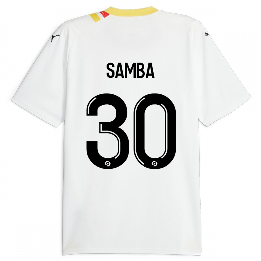 Kinder Fußball Brice Samba #30 Schwarz Auswärtstrikot Trikot 2023/24 T-Shirt Luxemburg