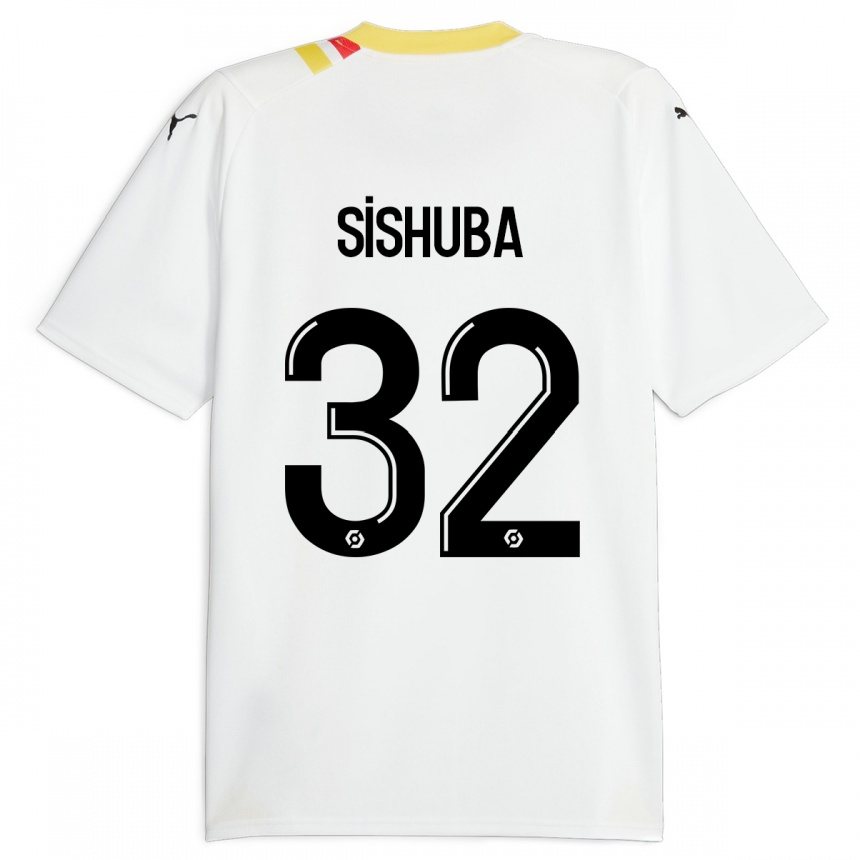 Kinder Fußball Ayanda Sishuba #32 Schwarz Auswärtstrikot Trikot 2023/24 T-Shirt Luxemburg
