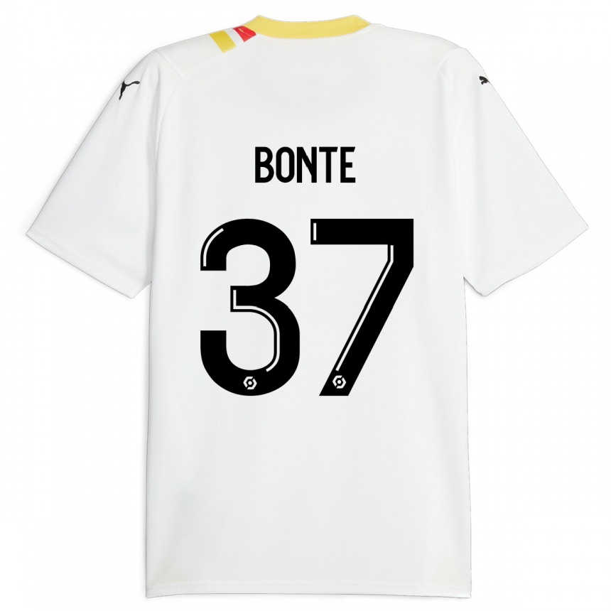 Kinder Fußball Nolan Bonte #37 Schwarz Auswärtstrikot Trikot 2023/24 T-Shirt Luxemburg