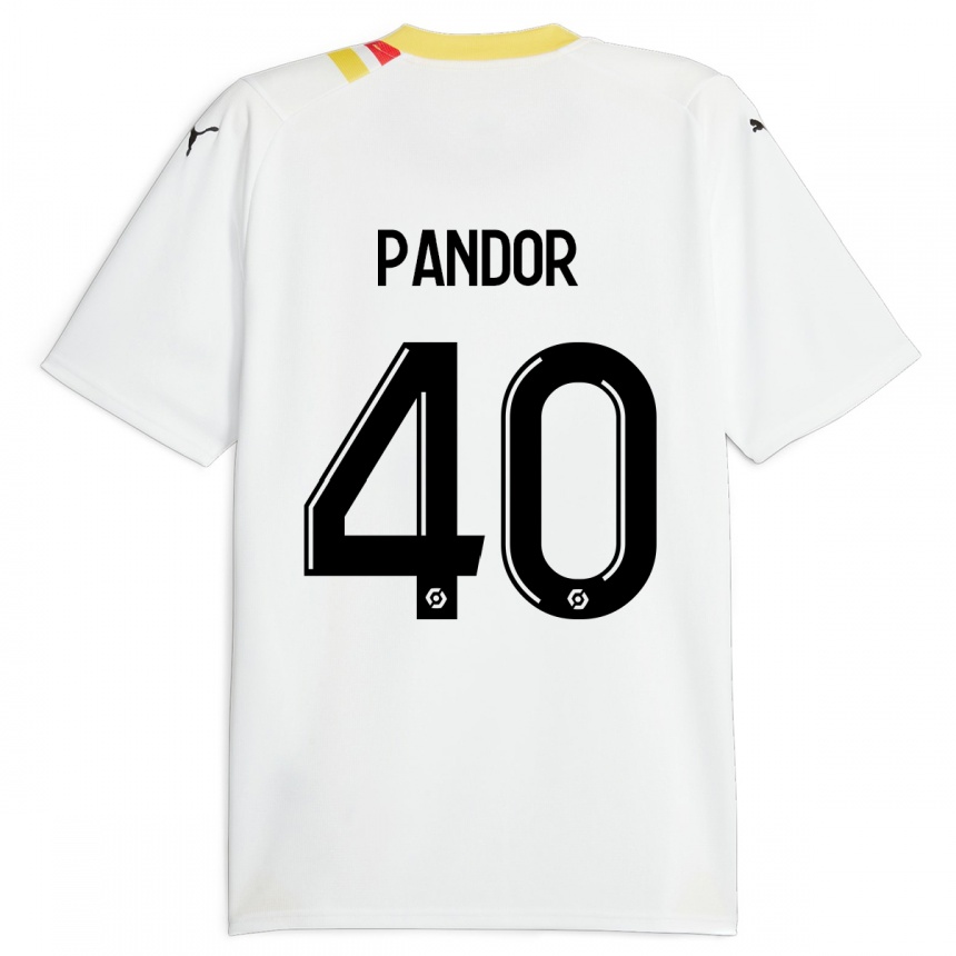 Kinder Fußball Yannick Pandor #40 Schwarz Auswärtstrikot Trikot 2023/24 T-Shirt Luxemburg