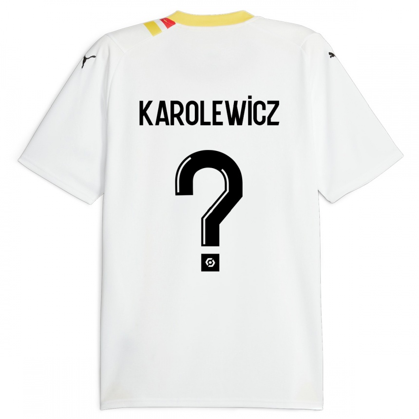 Kinder Fußball Roman Karolewicz #0 Schwarz Auswärtstrikot Trikot 2023/24 T-Shirt Luxemburg