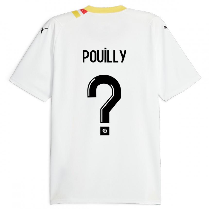 Kinder Fußball Tom Pouilly #0 Schwarz Auswärtstrikot Trikot 2023/24 T-Shirt Luxemburg