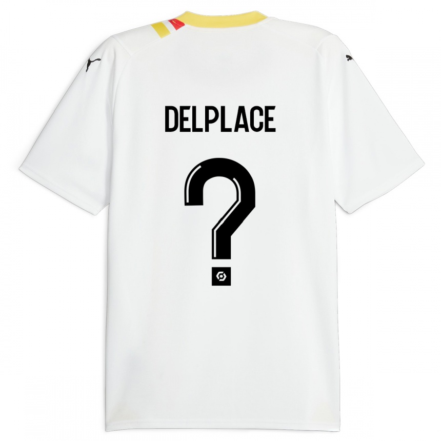 Kinder Fußball Adam Delplace #0 Schwarz Auswärtstrikot Trikot 2023/24 T-Shirt Luxemburg