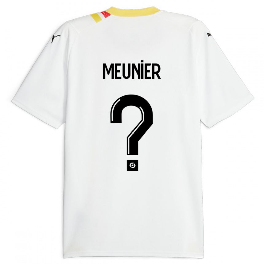 Kinder Fußball Jennifer Meunier #0 Schwarz Auswärtstrikot Trikot 2023/24 T-Shirt Luxemburg