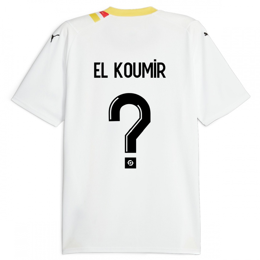 Kinder Fußball Kaïna El Koumir #0 Schwarz Auswärtstrikot Trikot 2023/24 T-Shirt Luxemburg