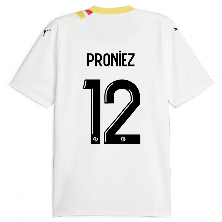 Kinder Fußball Fany Proniez #12 Schwarz Auswärtstrikot Trikot 2023/24 T-Shirt Luxemburg