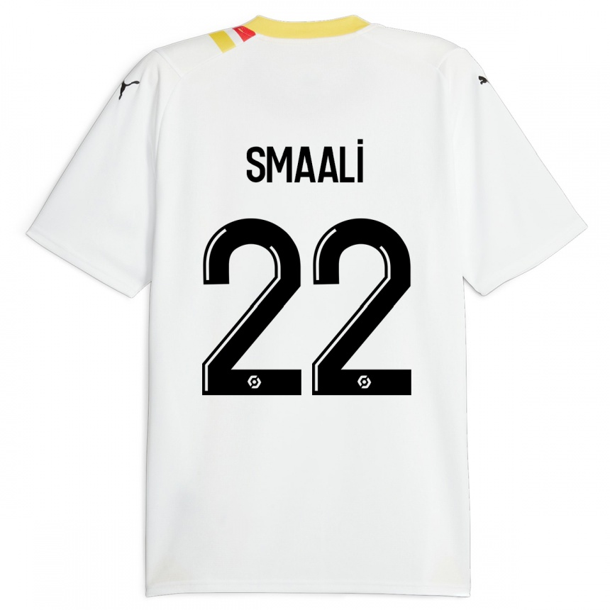 Kinder Fußball Emma Smaali #22 Schwarz Auswärtstrikot Trikot 2023/24 T-Shirt Luxemburg