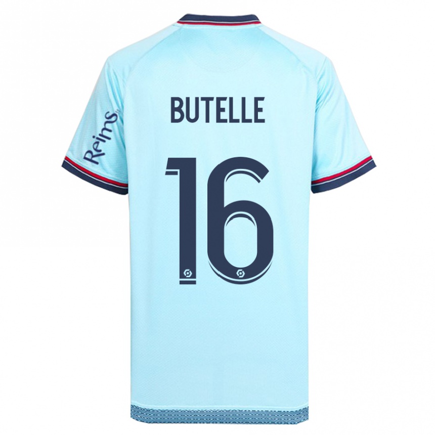 Kinder Fußball Ludovic Butelle #16 Himmelblau Auswärtstrikot Trikot 2023/24 T-Shirt Luxemburg
