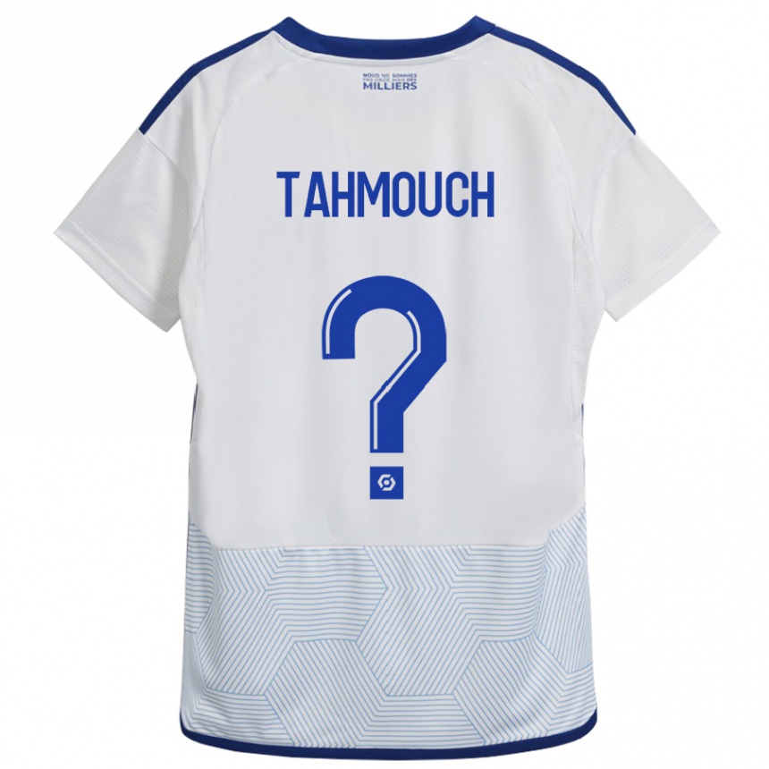 Kinder Fußball Mathieu Tahmouch #0 Weiß Auswärtstrikot Trikot 2023/24 T-Shirt Luxemburg