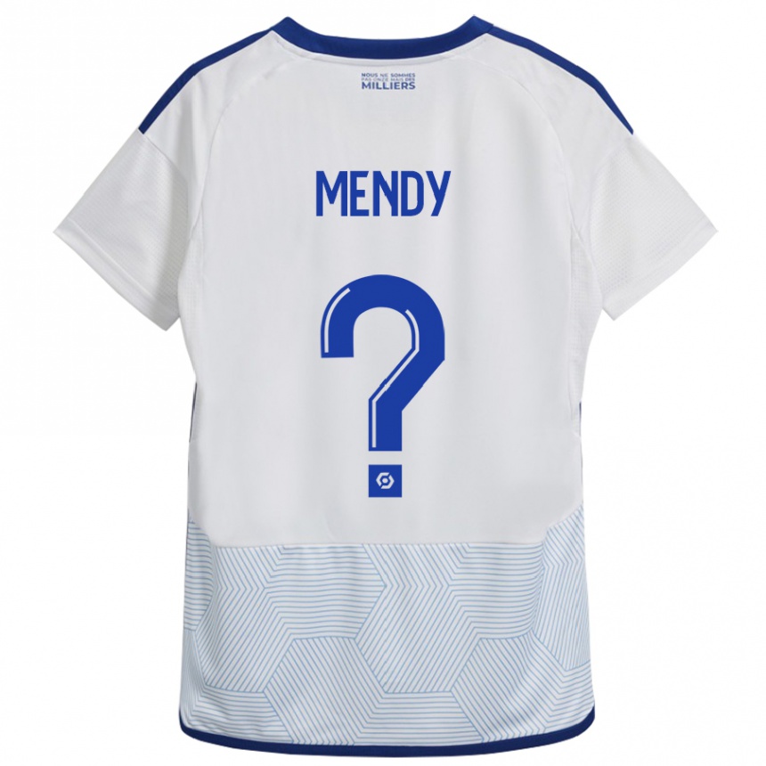 Kinder Fußball François Mendy #0 Weiß Auswärtstrikot Trikot 2023/24 T-Shirt Luxemburg