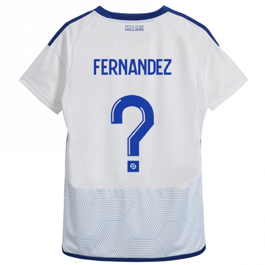 Kinder Fußball Elies Araar Fernandez #0 Weiß Auswärtstrikot Trikot 2023/24 T-Shirt Luxemburg