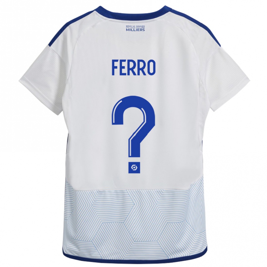 Kinder Fußball Nolan Ferro #0 Weiß Auswärtstrikot Trikot 2023/24 T-Shirt Luxemburg