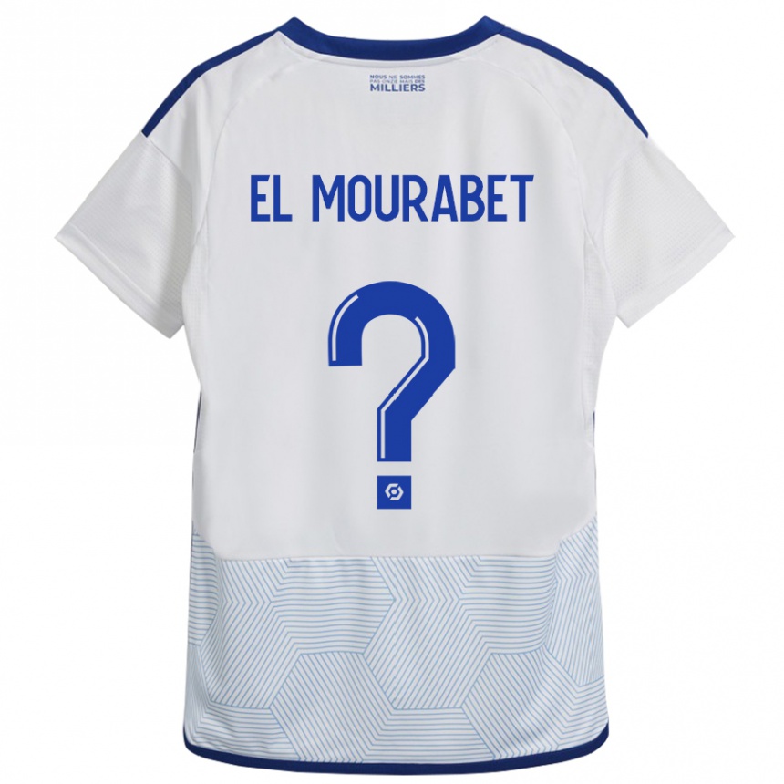 Kinder Fußball Samir El Mourabet #0 Weiß Auswärtstrikot Trikot 2023/24 T-Shirt Luxemburg
