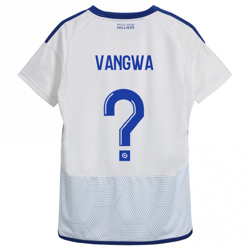 Kinder Fußball Jilva Vangwa #0 Weiß Auswärtstrikot Trikot 2023/24 T-Shirt Luxemburg