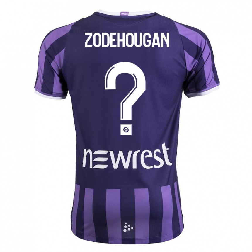 Kinder Fußball Yanis Zodehougan #0 Lila Auswärtstrikot Trikot 2023/24 T-Shirt Luxemburg