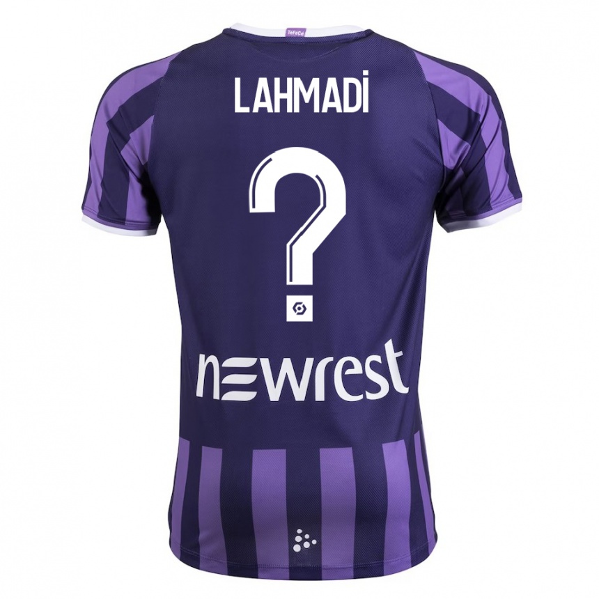 Kinder Fußball Noah Lahmadi #0 Lila Auswärtstrikot Trikot 2023/24 T-Shirt Luxemburg