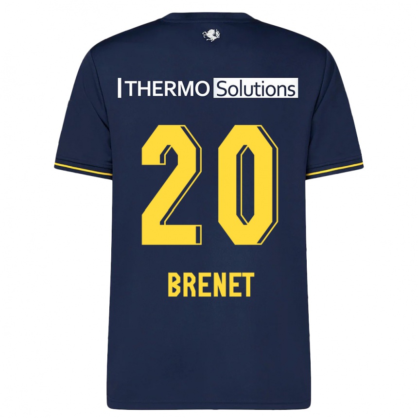 Kinder Fußball Joshua Brenet #20 Marine Auswärtstrikot Trikot 2023/24 T-Shirt Luxemburg