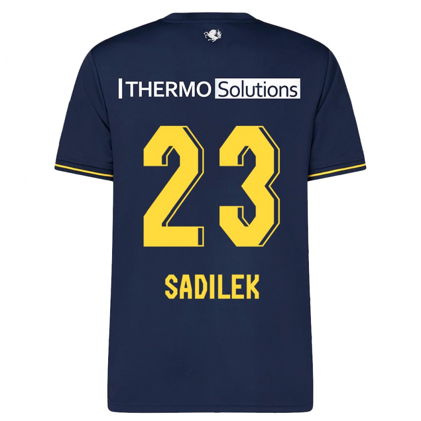 Kinder Fußball Michal Sadilek #23 Marine Auswärtstrikot Trikot 2023/24 T-Shirt Luxemburg