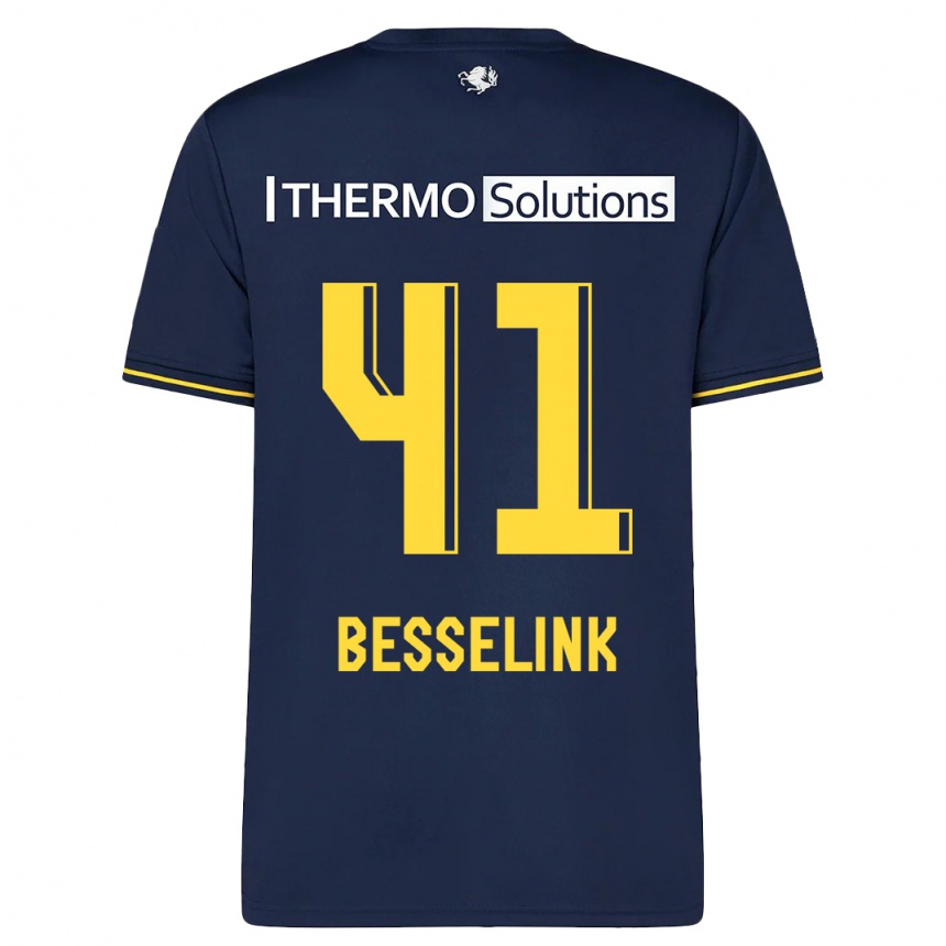 Kinder Fußball Gijs Besselink #41 Marine Auswärtstrikot Trikot 2023/24 T-Shirt Luxemburg