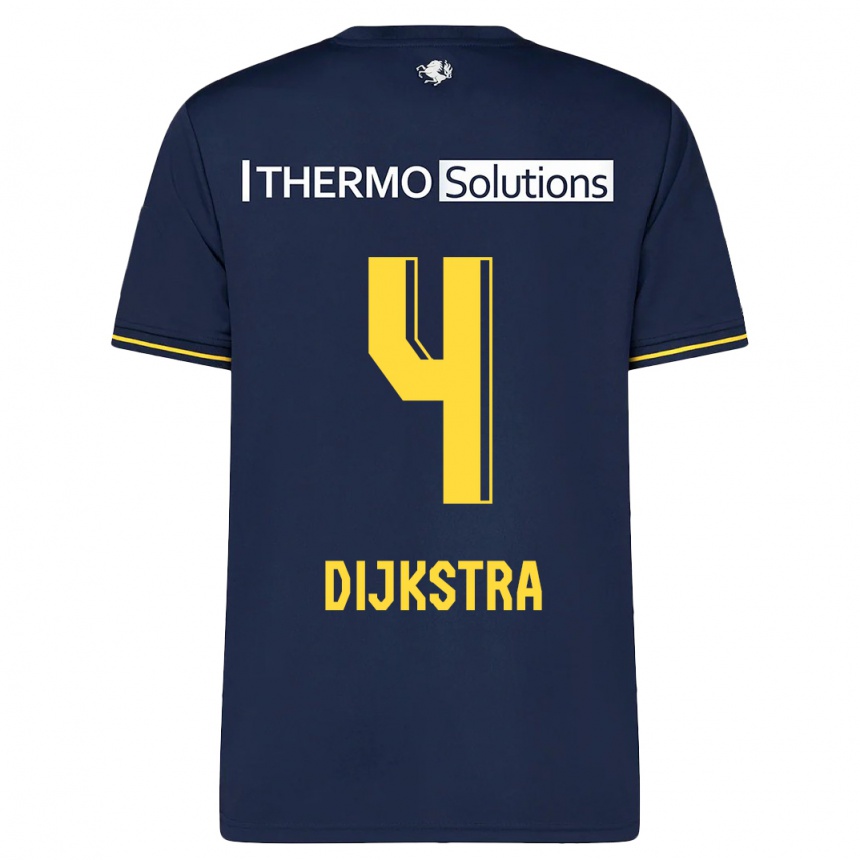 Kinder Fußball Caitlin Dijkstra #4 Marine Auswärtstrikot Trikot 2023/24 T-Shirt Luxemburg