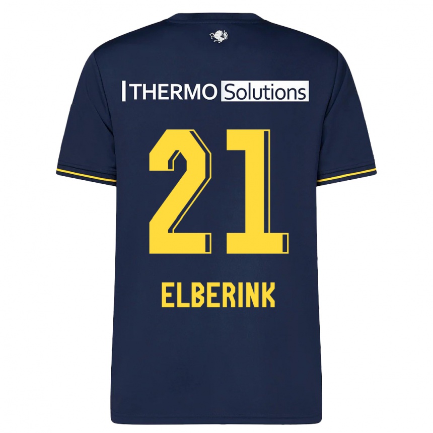 Kinder Fußball Eva Oude Elberink #21 Marine Auswärtstrikot Trikot 2023/24 T-Shirt Luxemburg