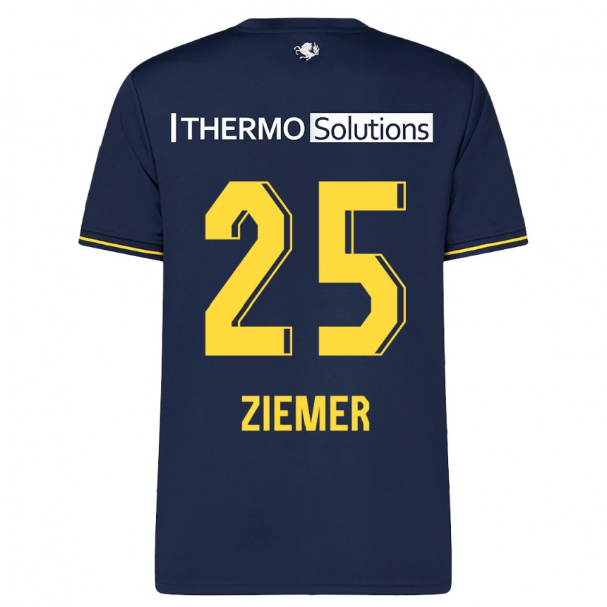 Kinder Fußball Taylor Ziemer #25 Marine Auswärtstrikot Trikot 2023/24 T-Shirt Luxemburg