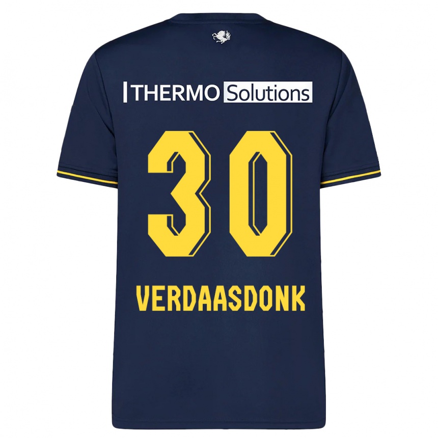 Kinder Fußball Suus Verdaasdonk #30 Marine Auswärtstrikot Trikot 2023/24 T-Shirt Luxemburg