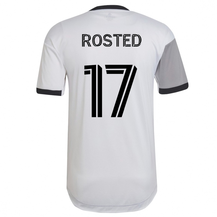 Kinder Fußball Sigurd Rosted #17 Weiß Auswärtstrikot Trikot 2023/24 T-Shirt Luxemburg