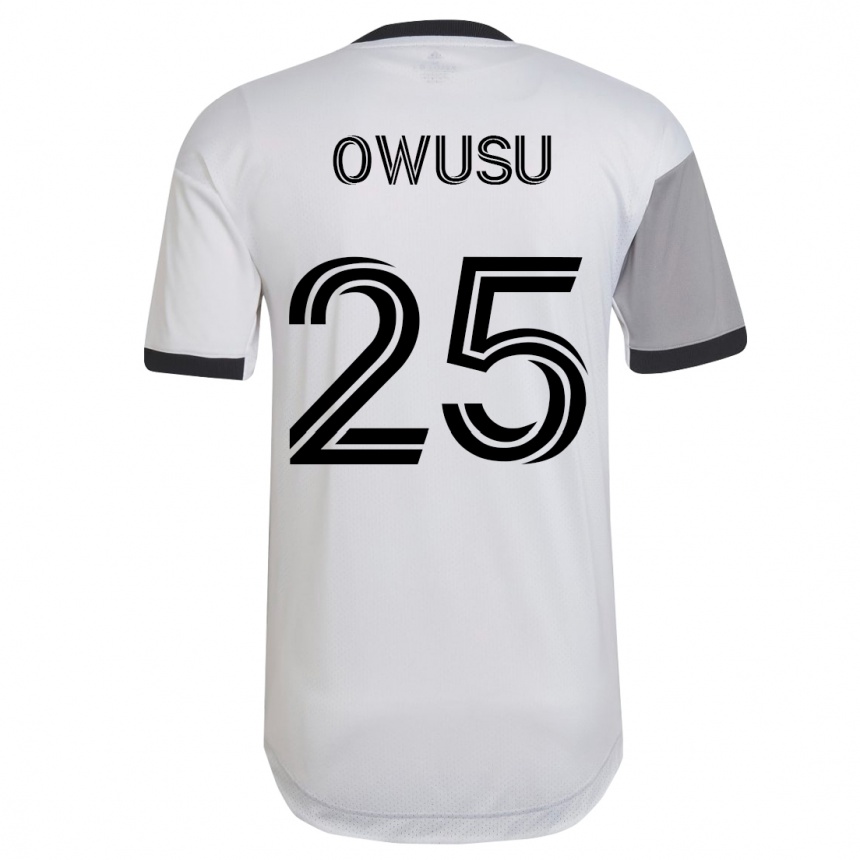 Kinder Fußball Prince Osei Owusu #25 Weiß Auswärtstrikot Trikot 2023/24 T-Shirt Luxemburg