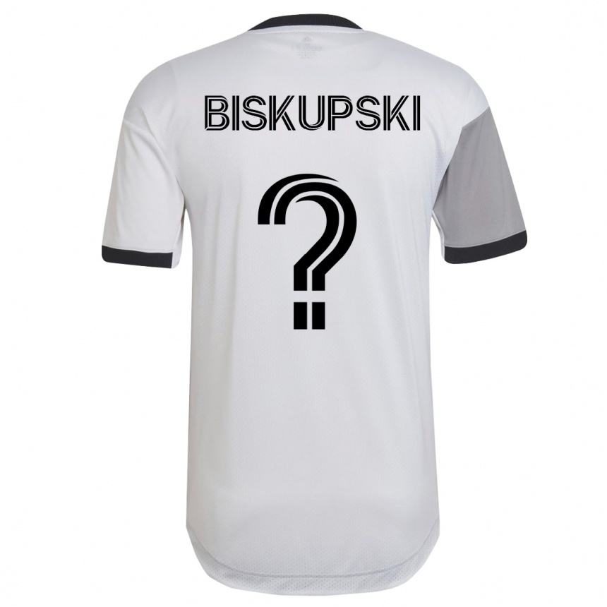 Kinder Fußball Philip Biskupski #0 Weiß Auswärtstrikot Trikot 2023/24 T-Shirt Luxemburg
