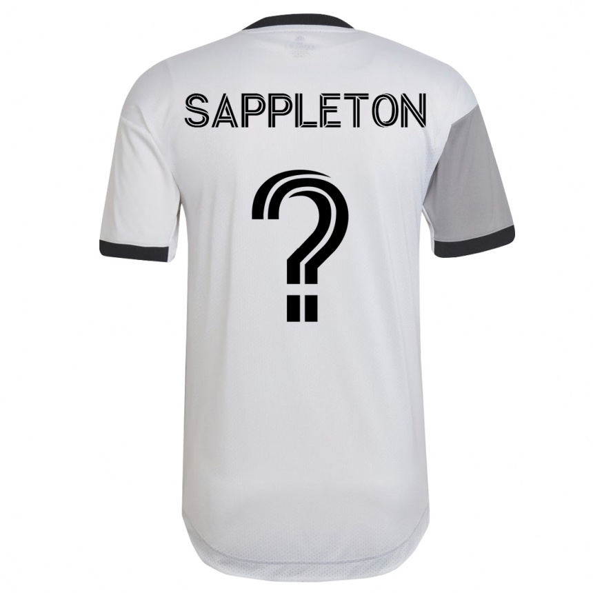 Kinder Fußball Spencer Sappleton #0 Weiß Auswärtstrikot Trikot 2023/24 T-Shirt Luxemburg