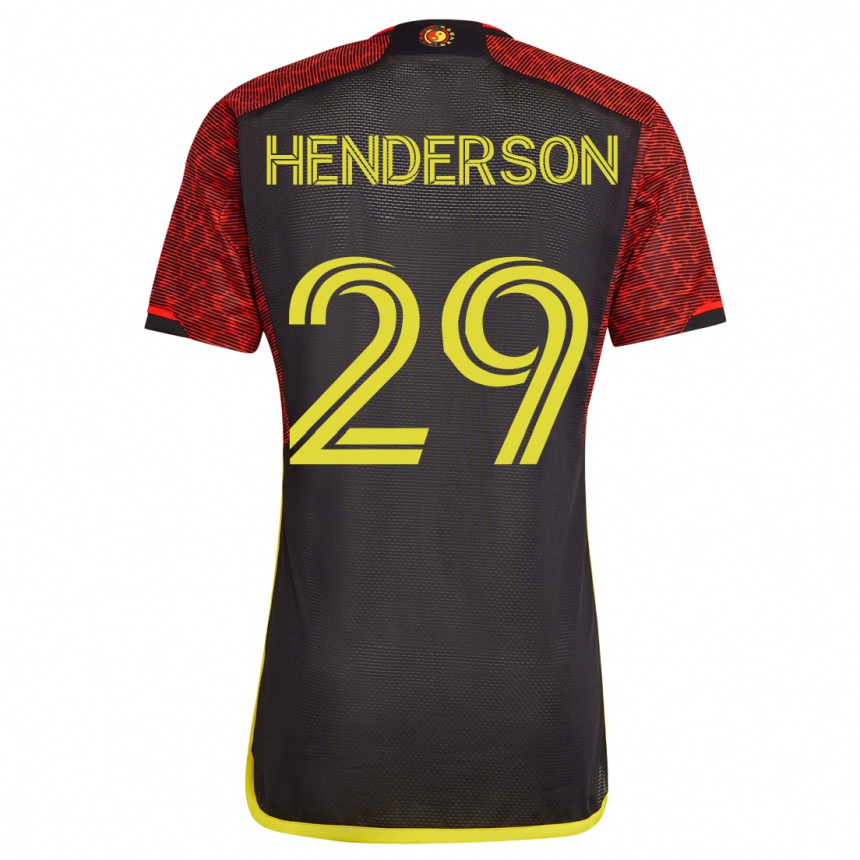 Kinder Fußball Anna Henderson #29 Orangefarben Auswärtstrikot Trikot 2023/24 T-Shirt Luxemburg