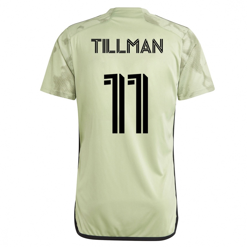 Kinder Fußball Timothy Tillman #11 Grün Auswärtstrikot Trikot 2023/24 T-Shirt Luxemburg