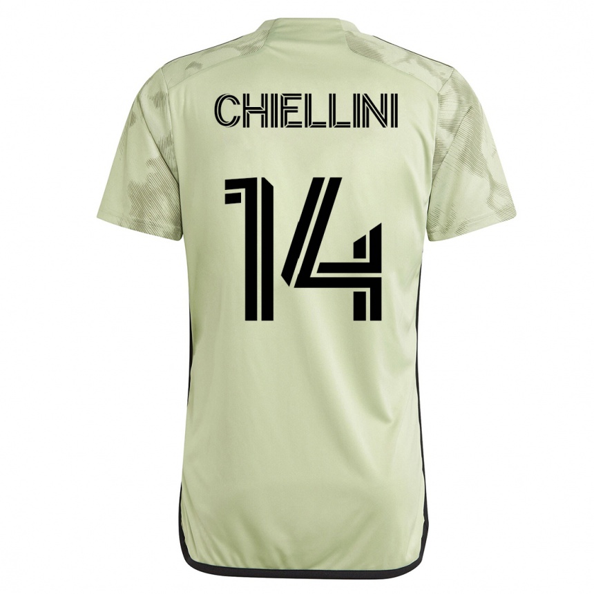 Kinder Fußball Giorgio Chiellini #14 Grün Auswärtstrikot Trikot 2023/24 T-Shirt Luxemburg