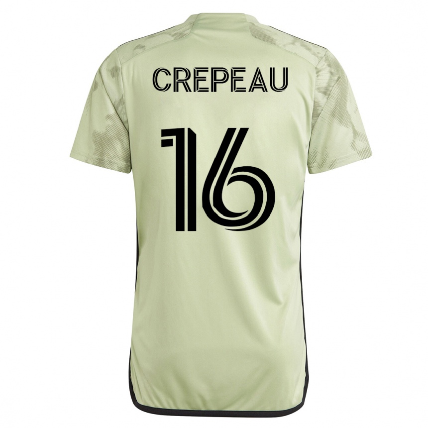 Kinder Fußball Maxime Crépeau #16 Grün Auswärtstrikot Trikot 2023/24 T-Shirt Luxemburg