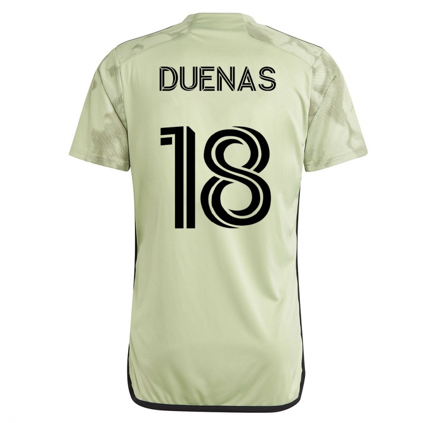 Kinder Fußball Érik Dueñas #18 Grün Auswärtstrikot Trikot 2023/24 T-Shirt Luxemburg