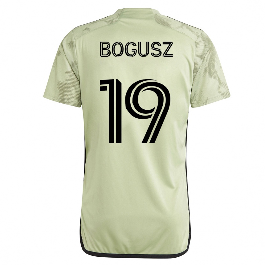 Kinder Fußball Mateusz Bogusz #19 Grün Auswärtstrikot Trikot 2023/24 T-Shirt Luxemburg