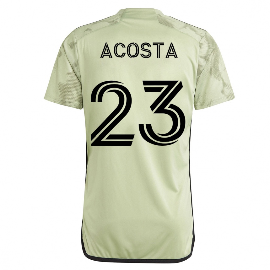 Kinder Fußball Kellyn Acosta #23 Grün Auswärtstrikot Trikot 2023/24 T-Shirt Luxemburg