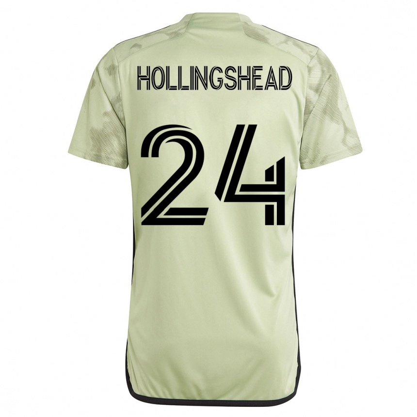 Kinder Fußball Ryan Hollingshead #24 Grün Auswärtstrikot Trikot 2023/24 T-Shirt Luxemburg