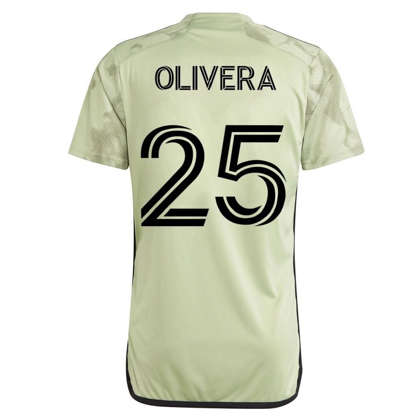 Kinder Fußball Cristian Olivera #25 Grün Auswärtstrikot Trikot 2023/24 T-Shirt Luxemburg
