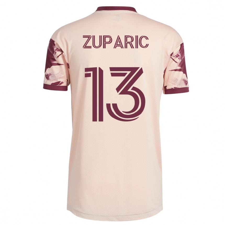 Kinder Fußball Dario Zuparic #13 Cremefarben Auswärtstrikot Trikot 2023/24 T-Shirt Luxemburg